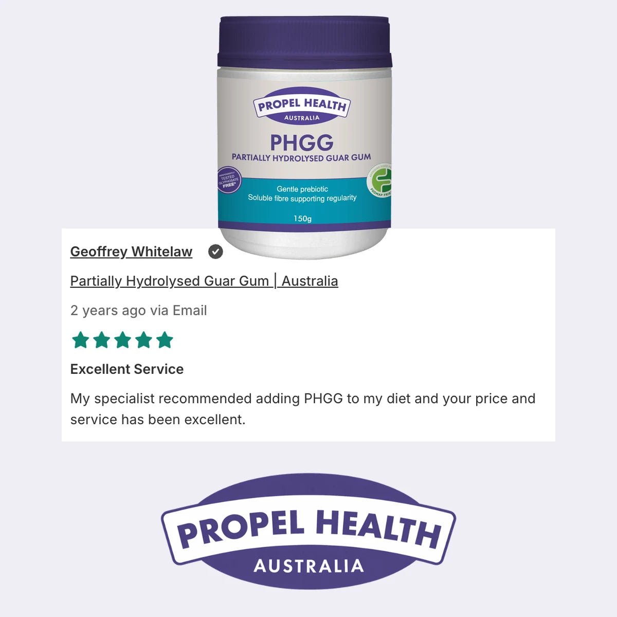 Partially Hydrolysed Guar Gum 5 star customer review