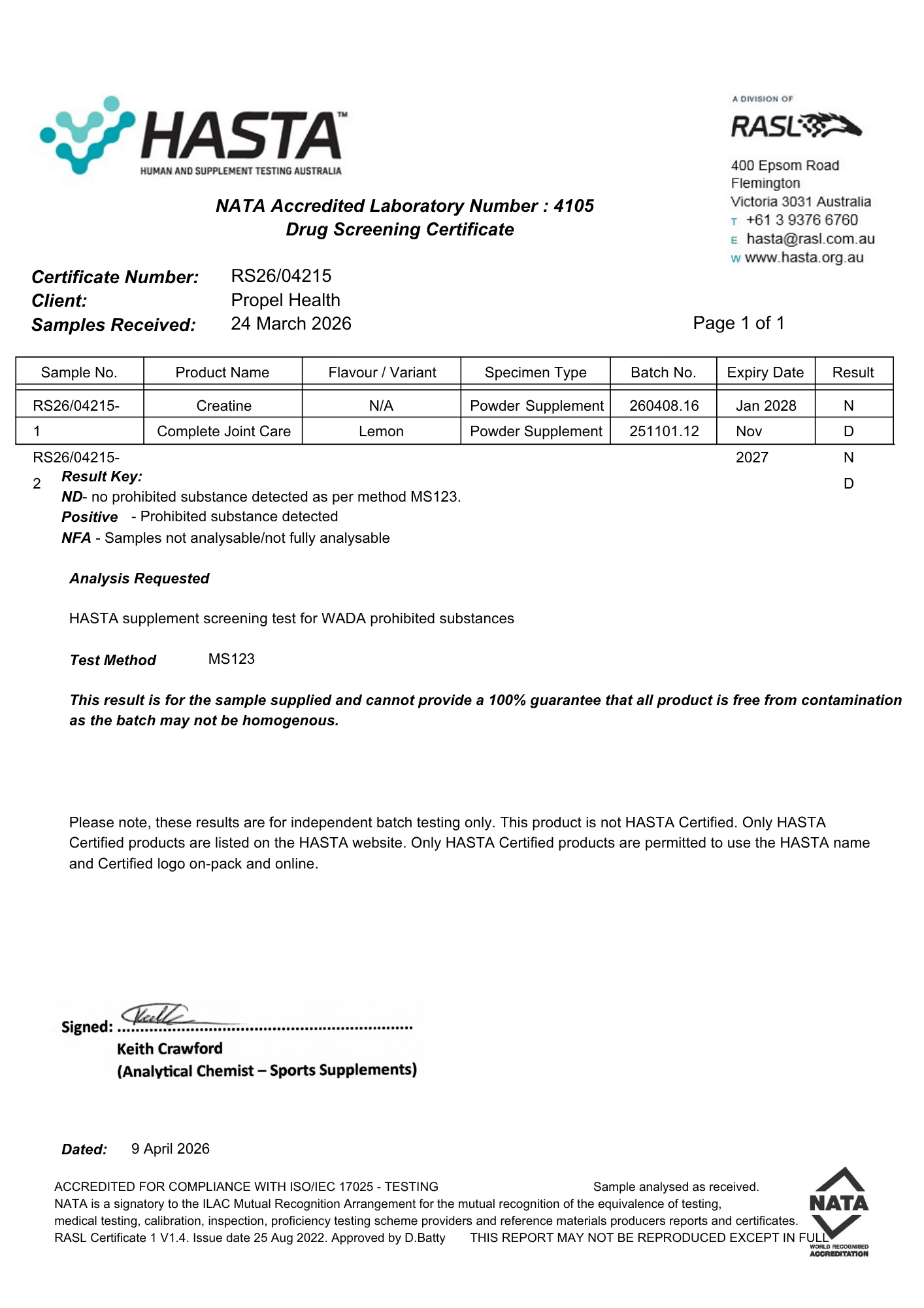 Buy Creatine Monohydrate Australia | Batch Tested & Pure | Propel ...