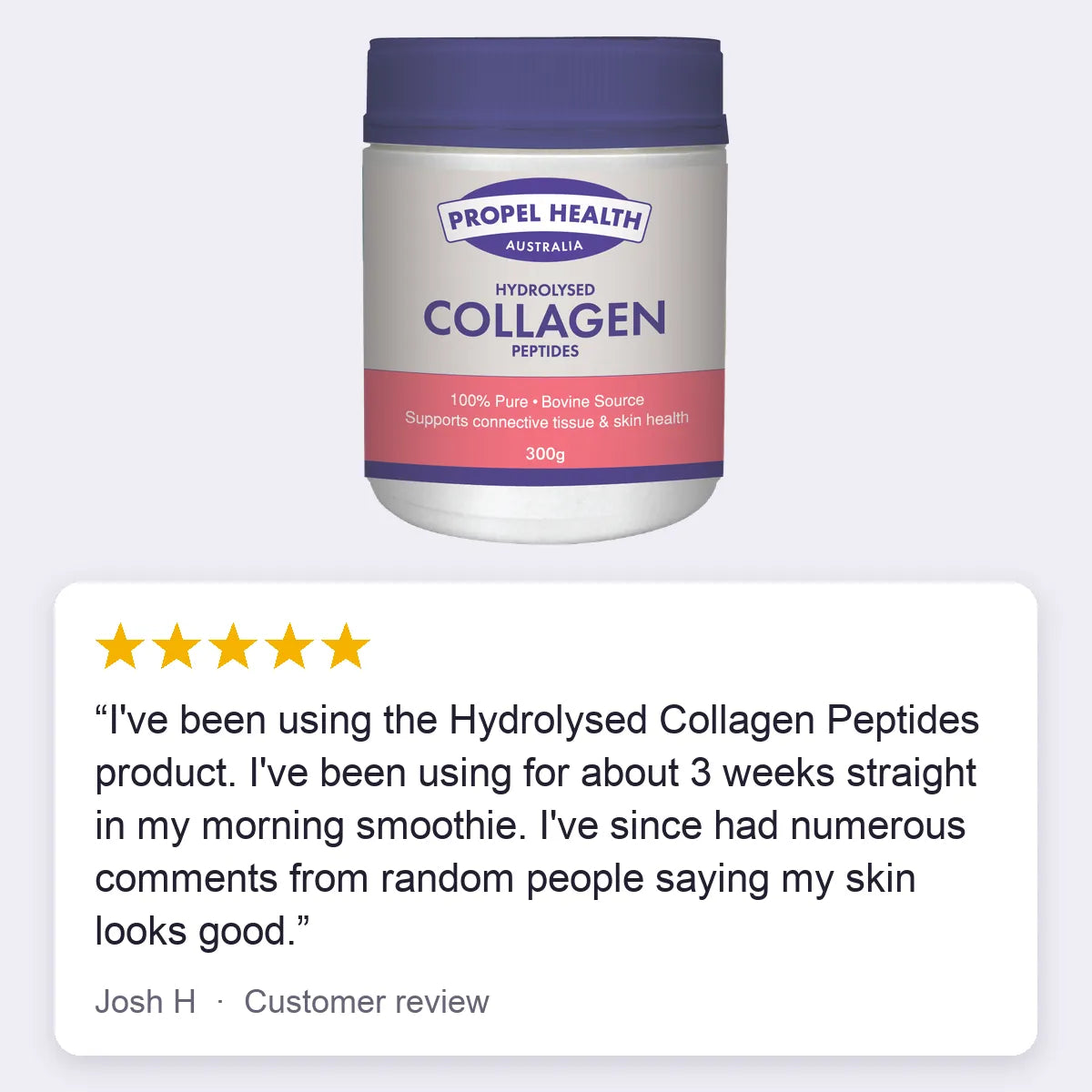 Collagen Protein Powder 5 star customer review