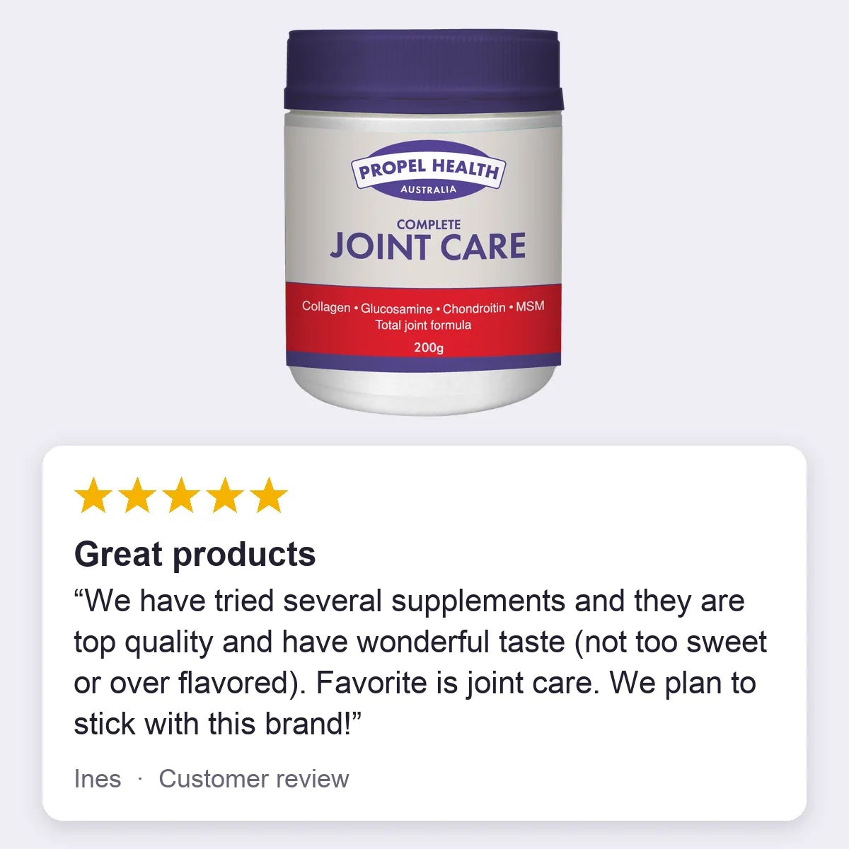 Complete Joint Care 5 star customer review