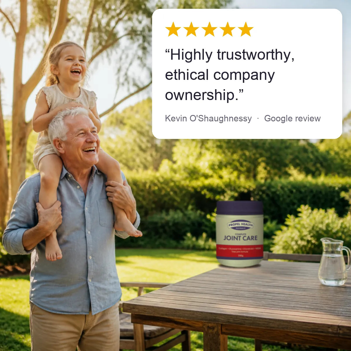 Complete Joint Care lifestyle, 5 star customer review