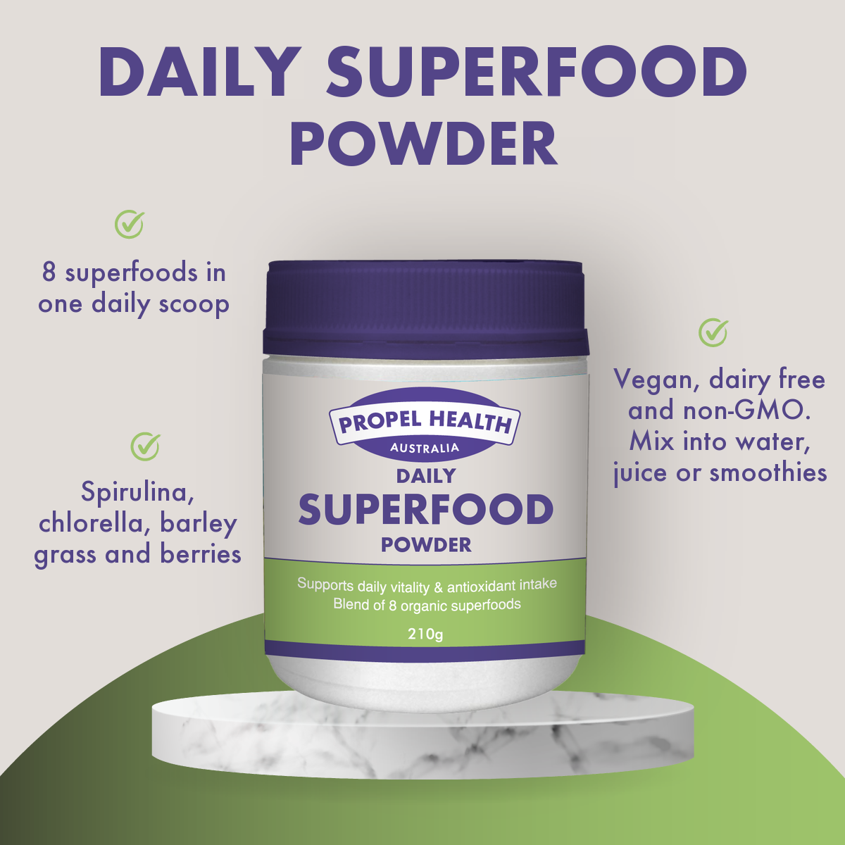 Daily Superfood Powder with 8 superfoods